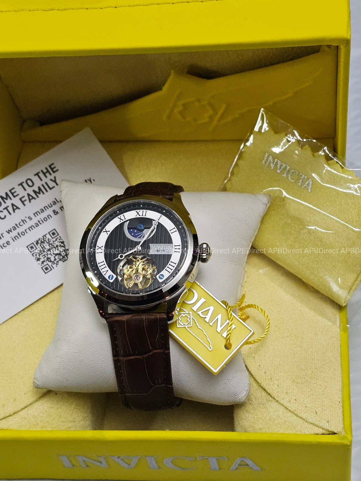 Invicta – Objet D Art – Open Heart – Automatic – Day / Night Leather mens Watch