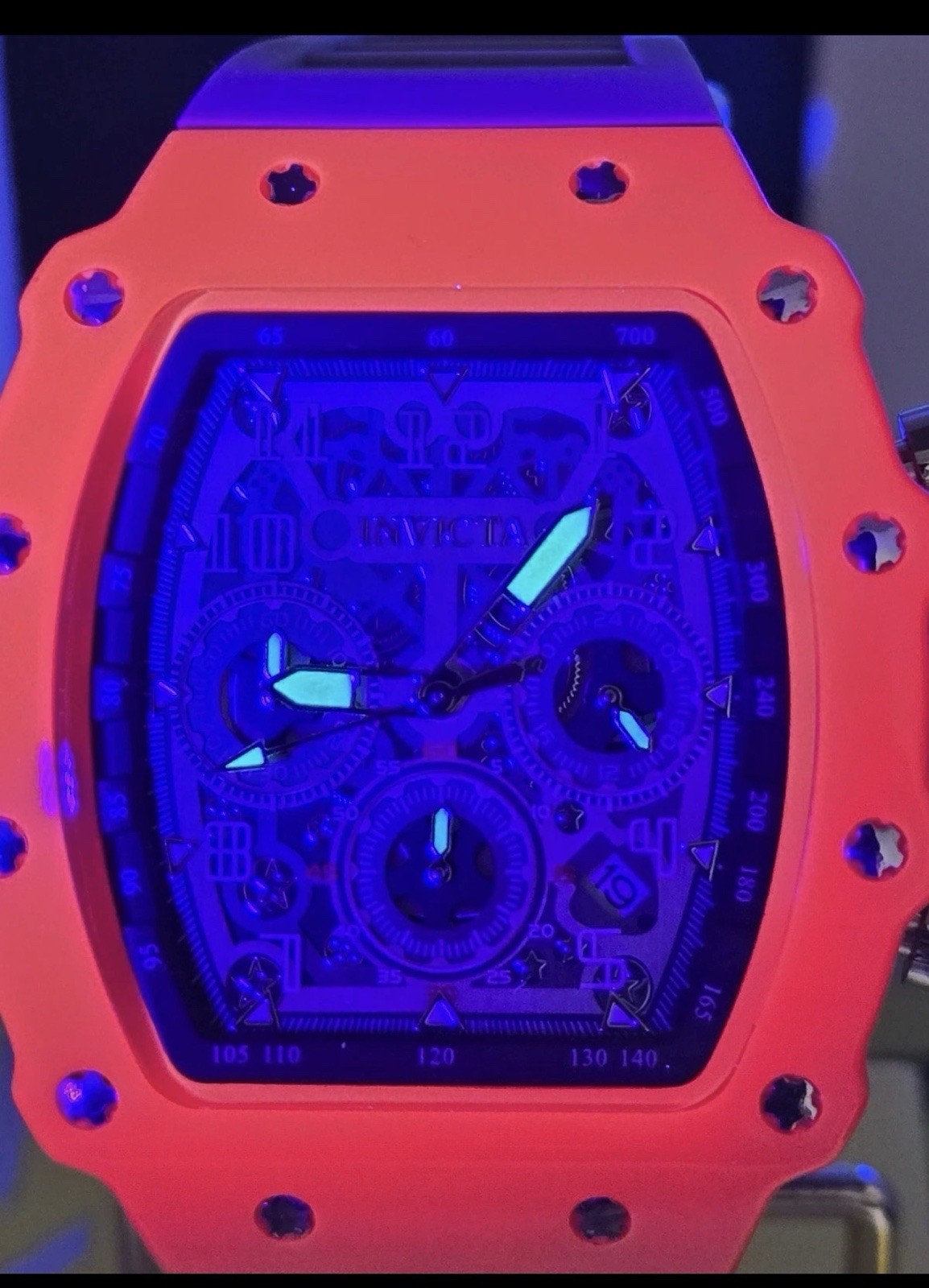 Invicta Racing Red Leopard Nitro Gen Men’s Watch 43mm Scarlet & Gray NEW!!🏎️🏁
