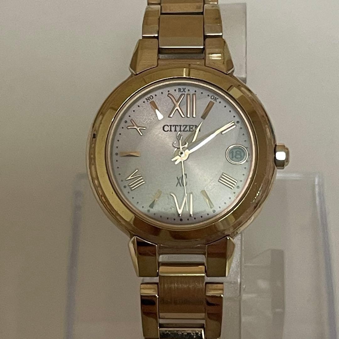 [Excellent Condition, Radio-Controlled Solar] Citizen Cross Sea Watch H058 Pink