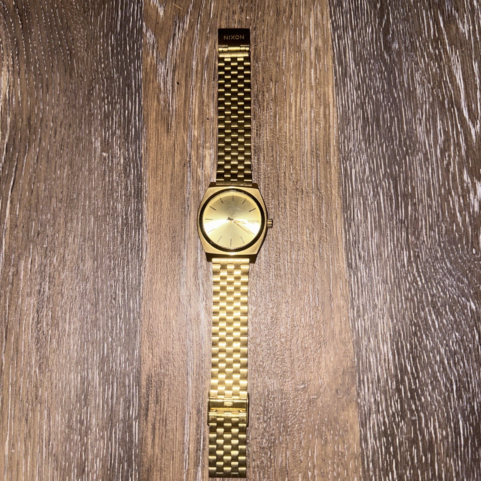 Nixon Minimal The Time Teller Gold Tone Men’s Stainless Quartz Watch