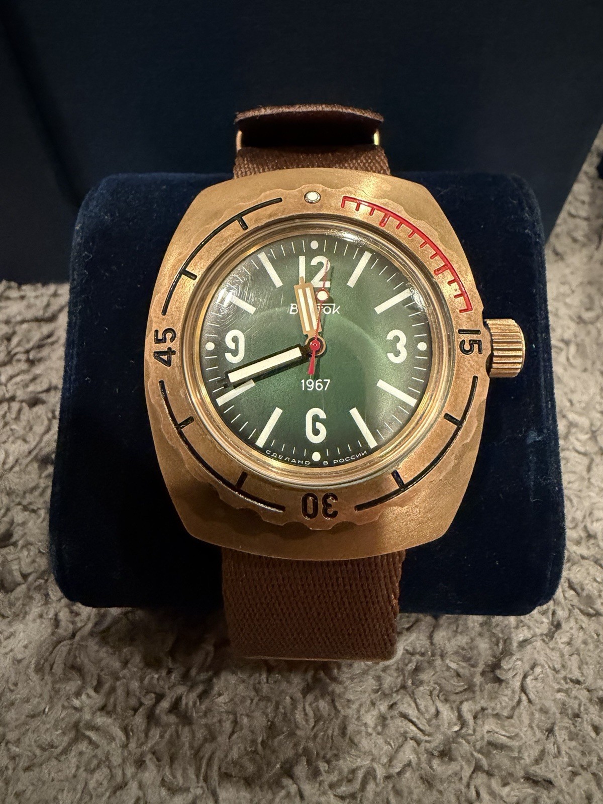 Vostok Amphibia 1967 Bronze 2024 Acrylic In-house 2415, 31j.automatic