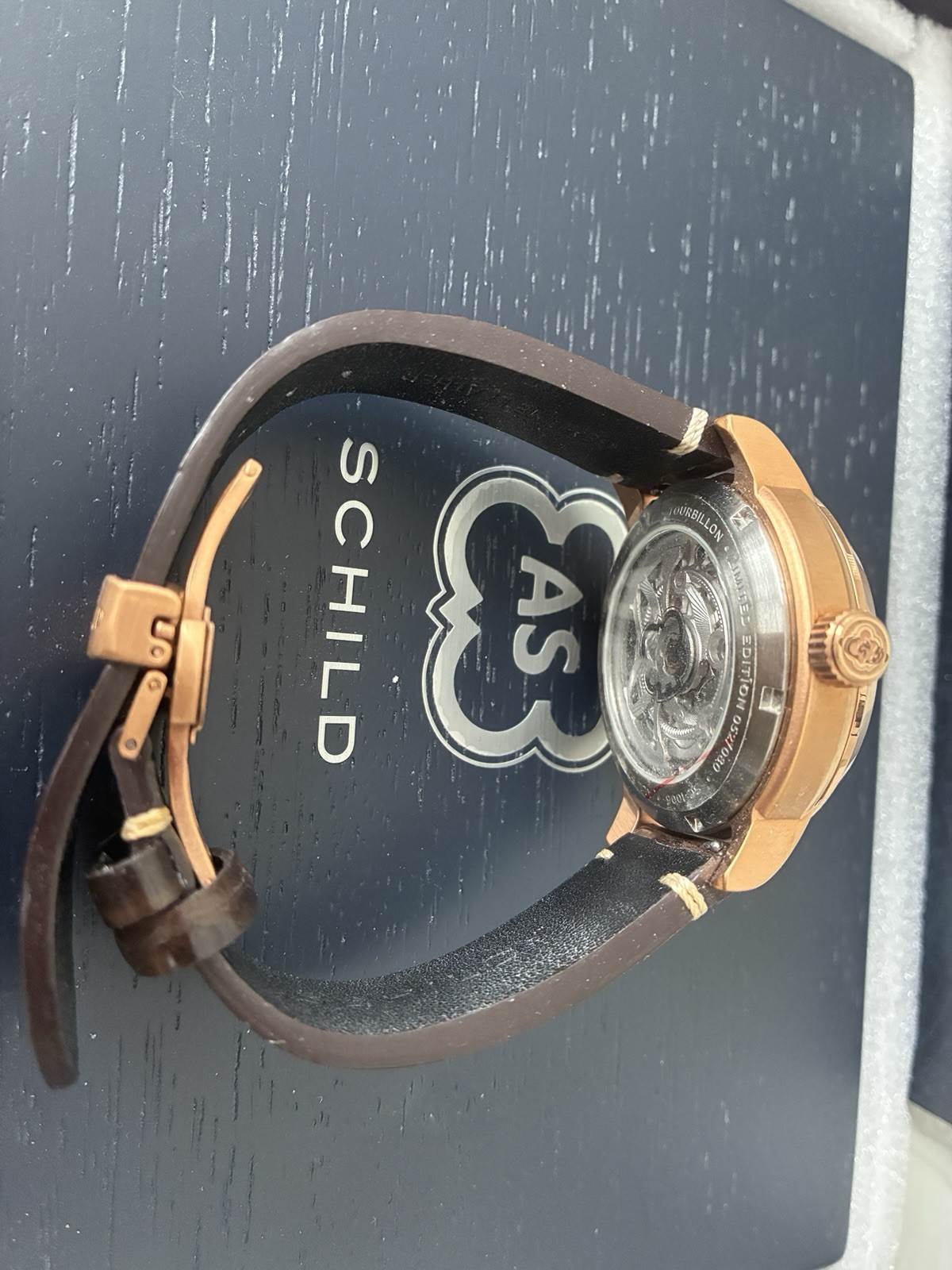 Schild Rose Finish Skeleton Automatic Tourbillion #52/80 Bracelet/Strap