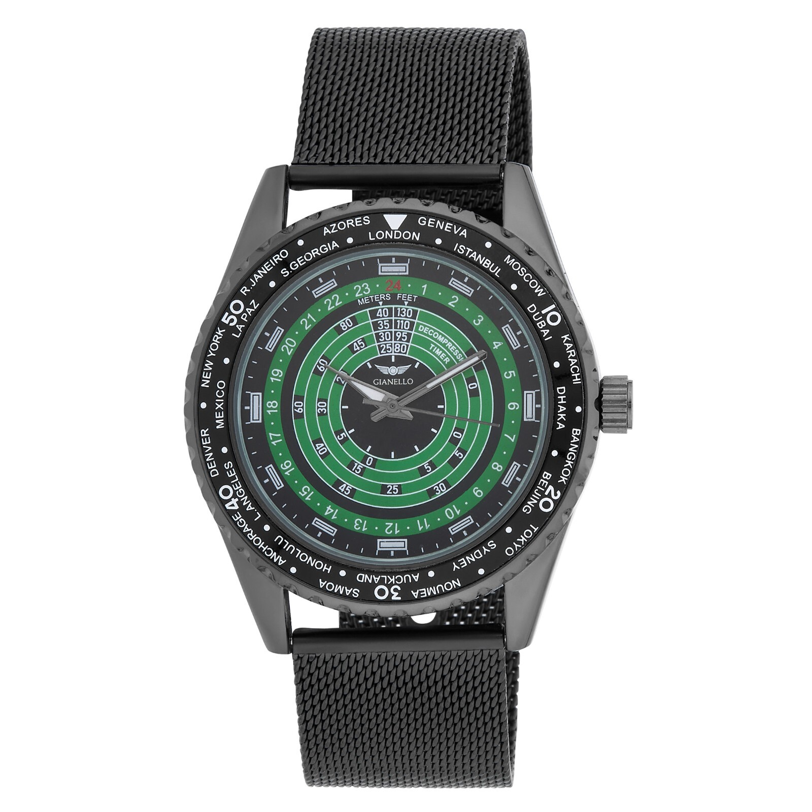 Gianello Spiral Velocity 41 Mesh Strap Watch