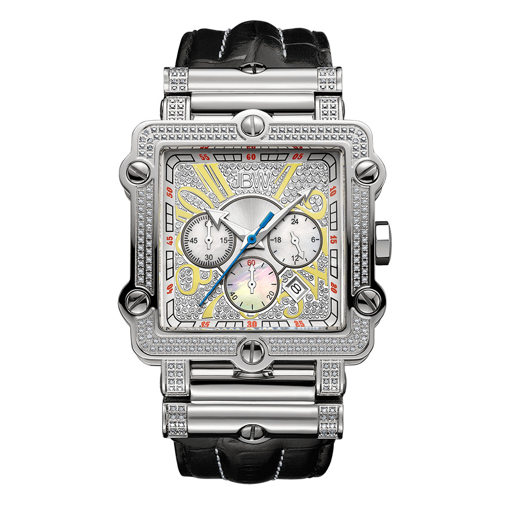 $1825 Phantom | JB-6215-238-B Chronograph Crystal Dial Silver-tone Diamond Men’s