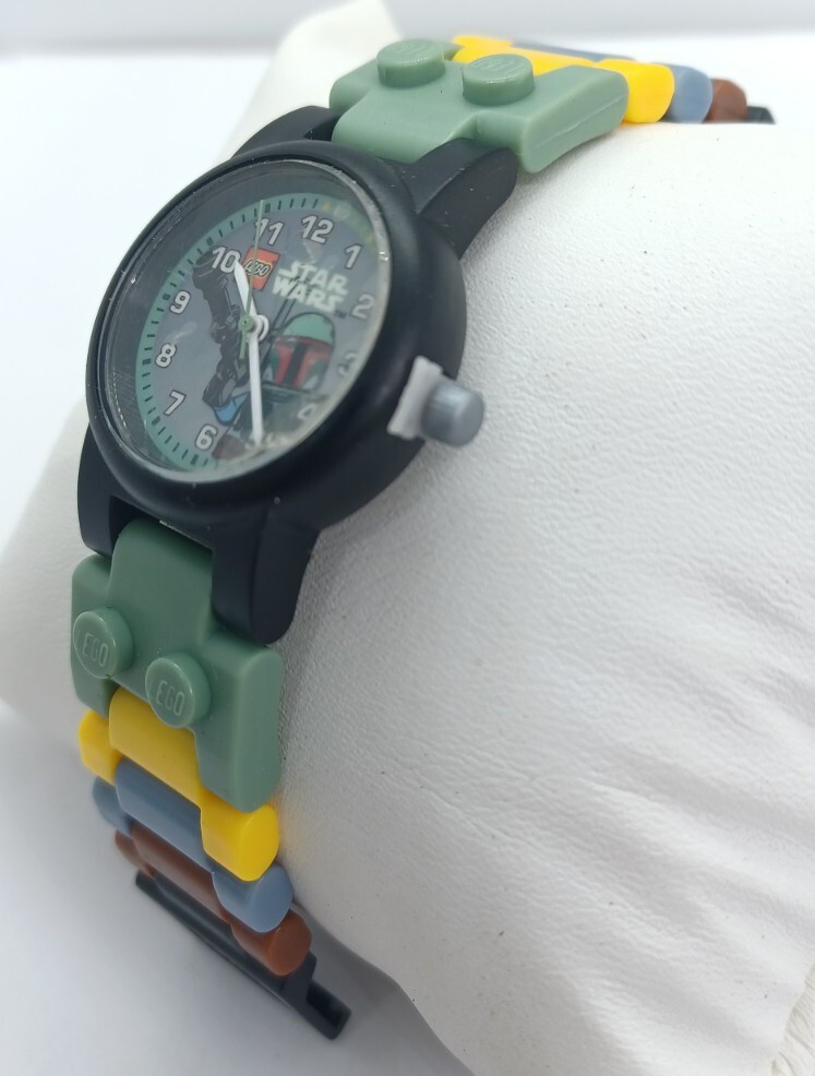 Lego Star Wars Boba Fett Watch Black Case Multicolor Plastic Band Easy Read New