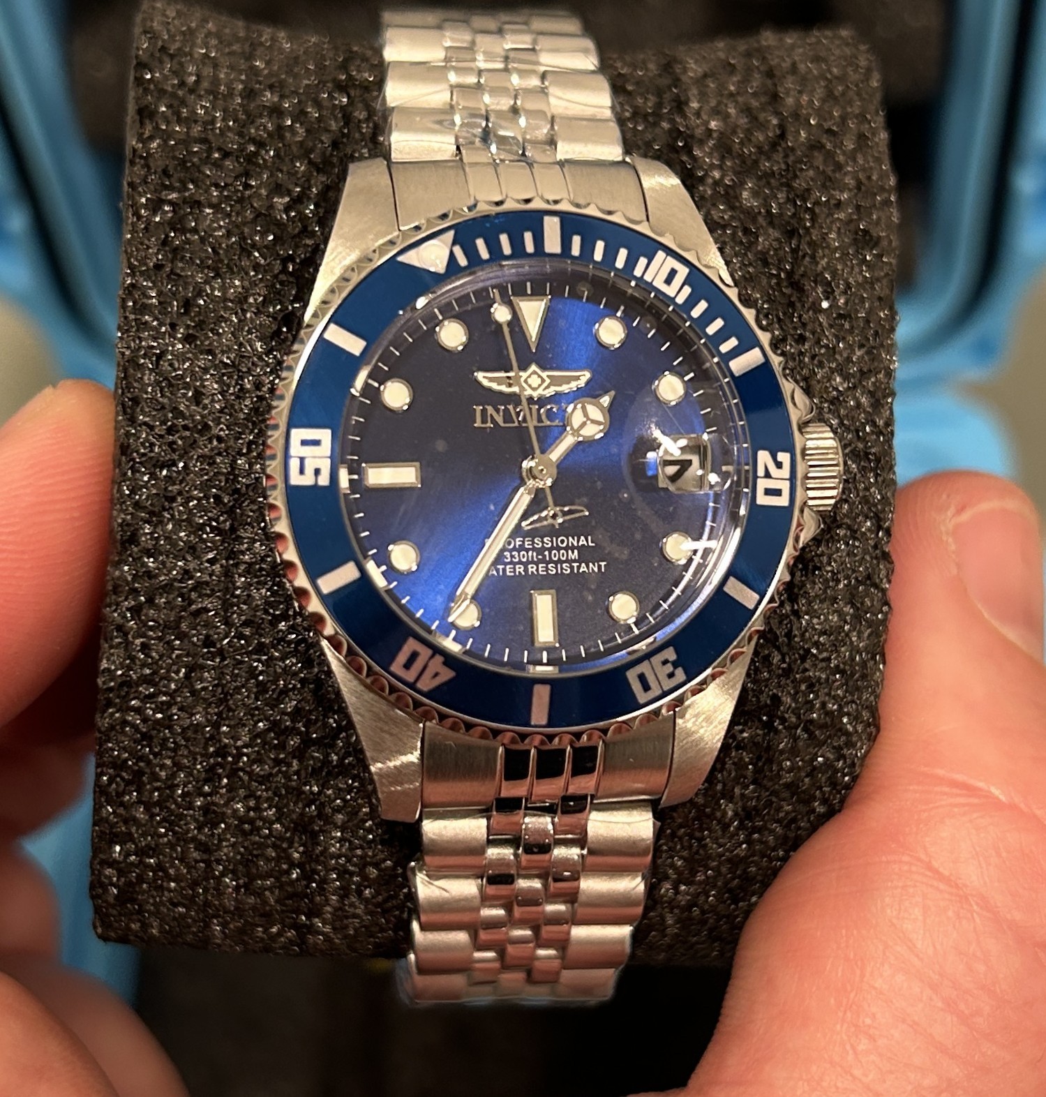 Invicta Pro Diver 29187 Women’s 34mm Blue Dial Quartz Watch NOS Box Tag