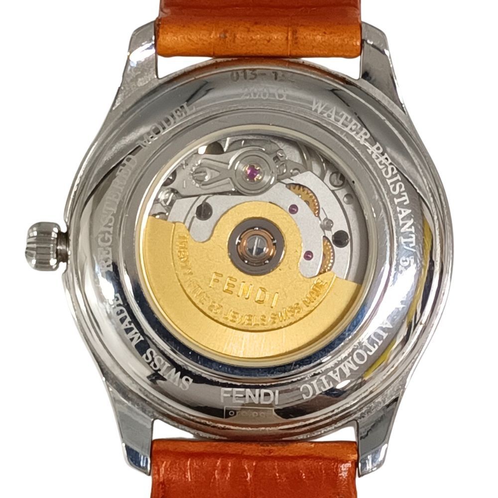 Fendi 200G date skeleton back automatic men’s wristwatch C1261
