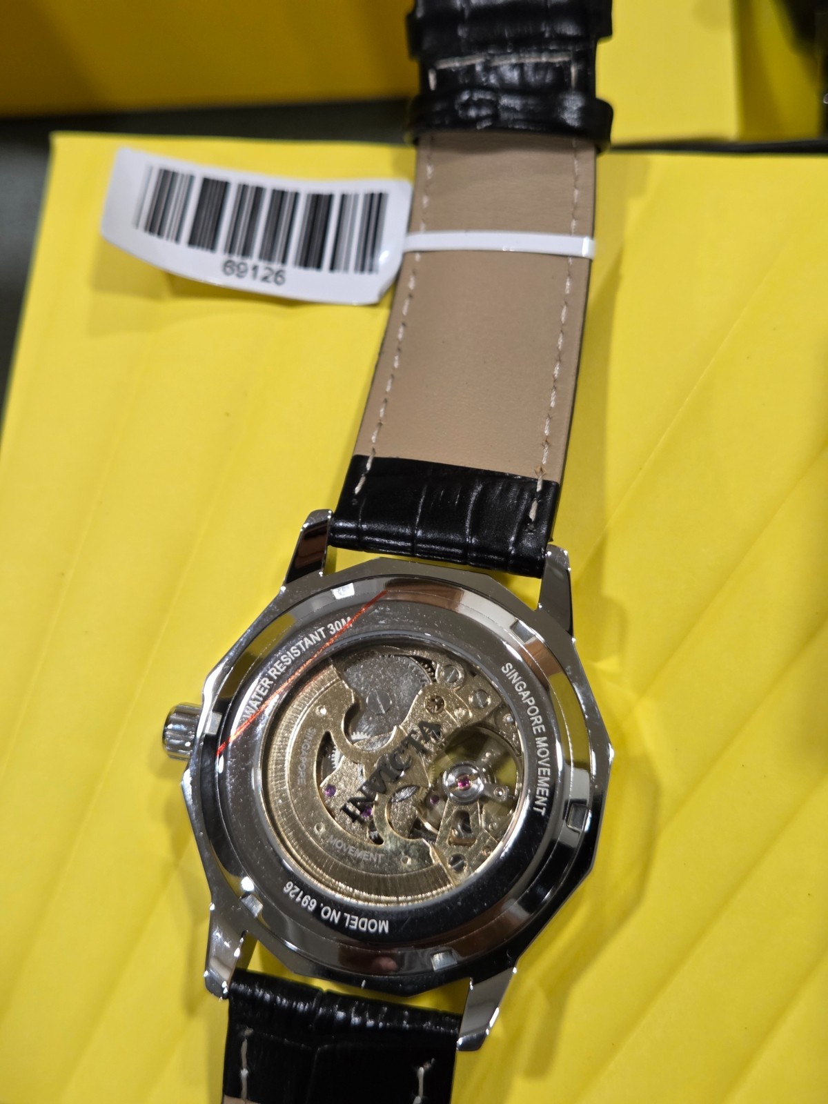 69126 – Invicta AUTOMATIC Objet D Art Epigraph Men’s Watch w/ Skeleton Dial