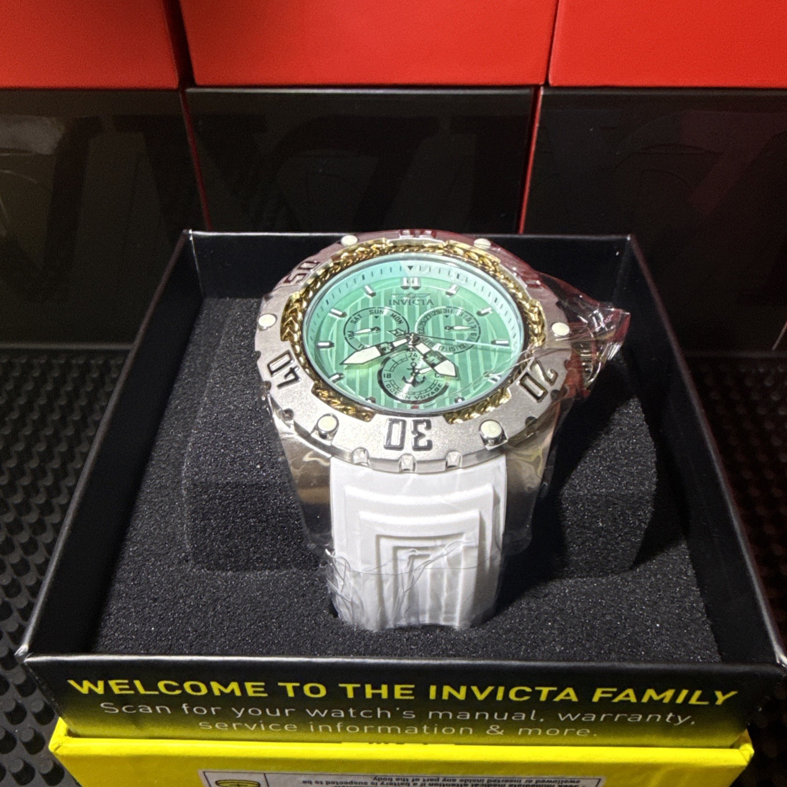 Invicta Men’s Ocean Voyage 51mm Quartz Light Blue/White/Gold Watch 48024