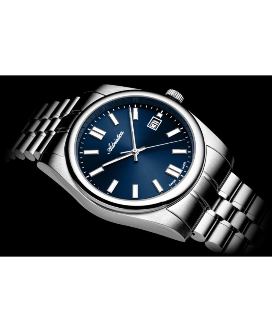 ADRIATICA Men Quartz Casual Watch Classic Dress Blue Dial Waterproof Swiss 40mm