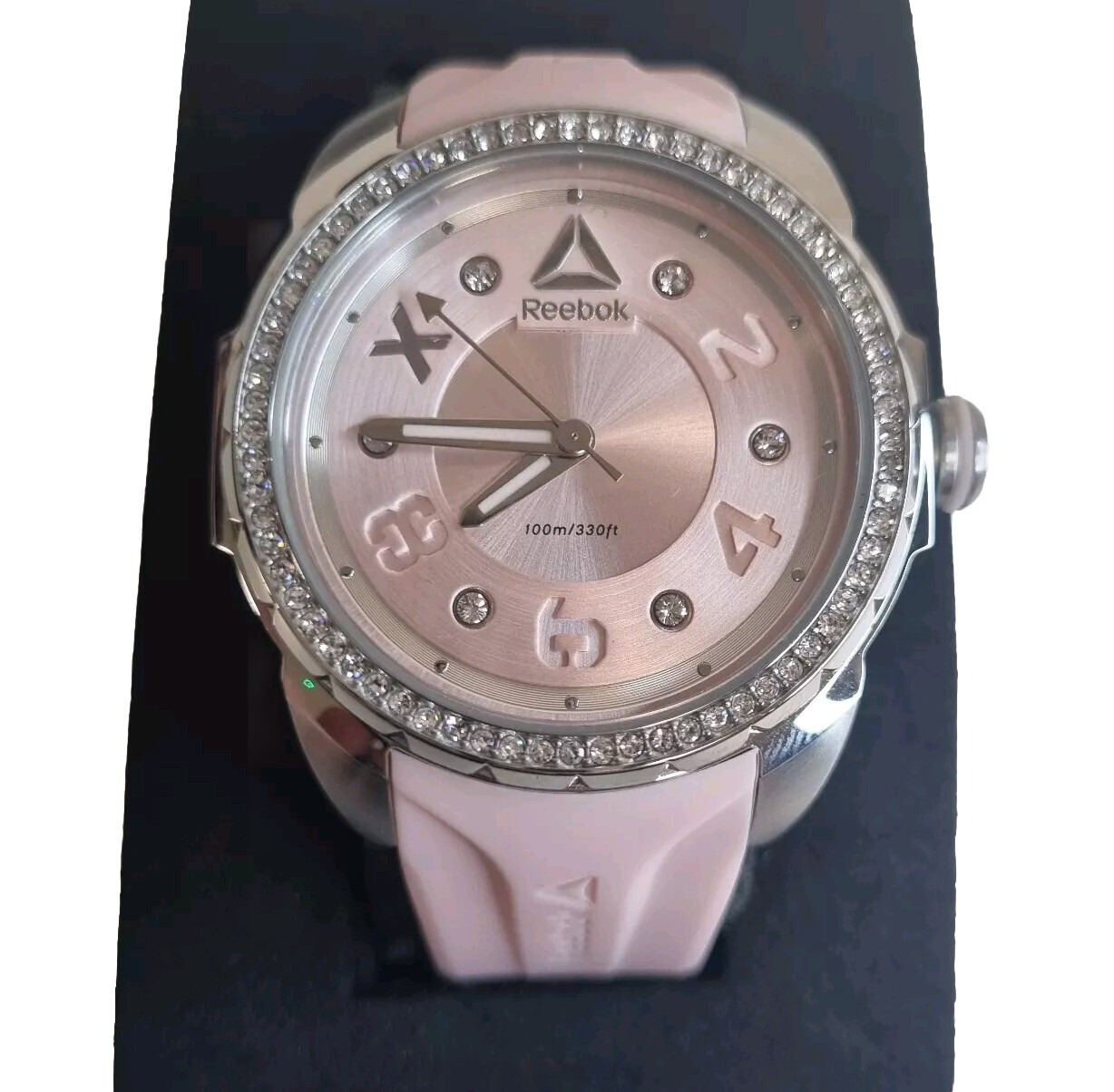 Reebok Impact With Gem Stones Pink & Silver Women’s Wrist Watch New Old Stock