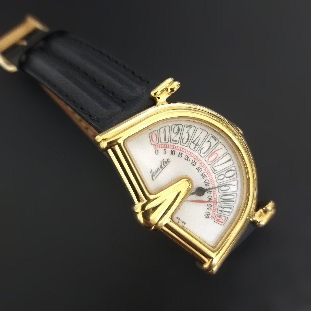 Jean d’Eve Sectra Retrograde Quartz Watch Rare Swiss Vintage Unisex Gold Tone