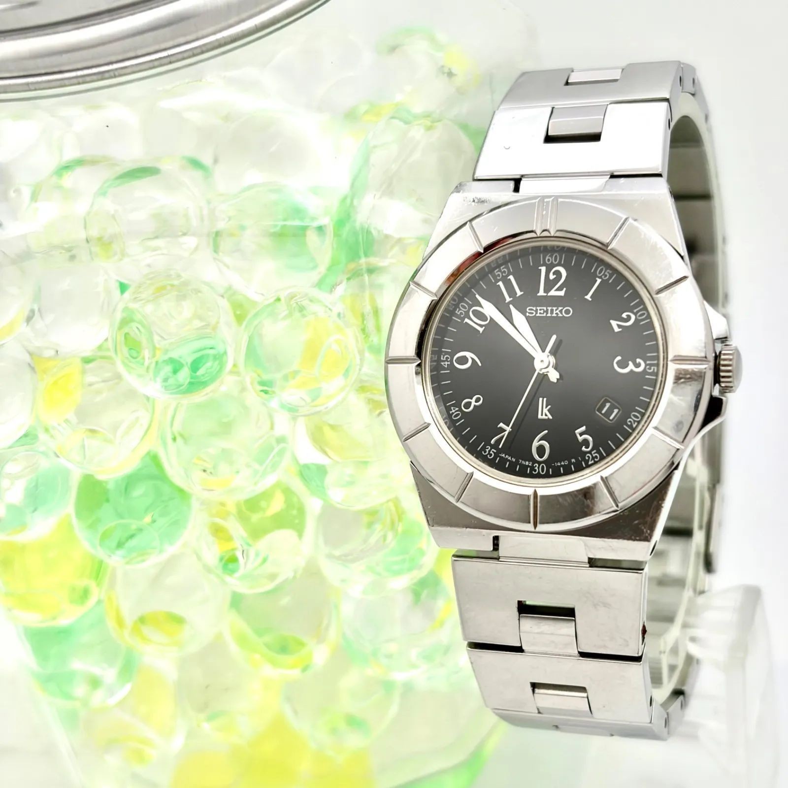 SEIKO Lukia 7N82-0620 Quartz Dress Watch – Black Dial wrist 15.0cm/5.9in