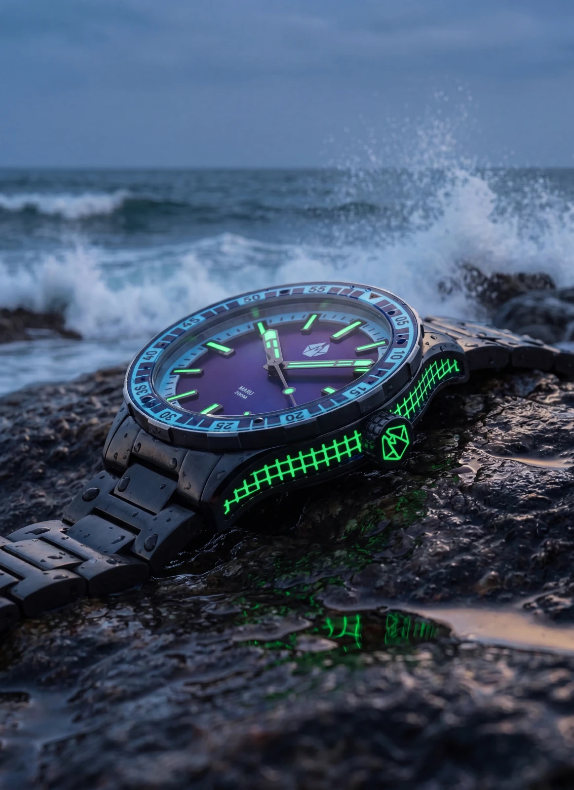 NEW Ikigai Maru Reloaded Lunar Eclipse Mens Automatic Dive Watch Miyota 9039