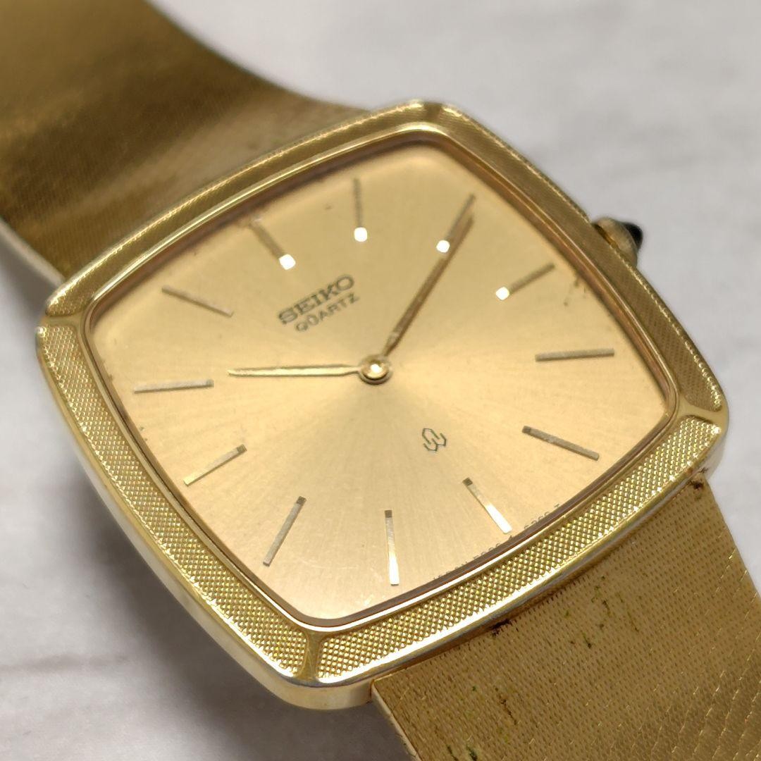 SEIKO 5930-5250 Quartz Silver Watch Wrist 20cm Running Plating Wear Mens Vintage