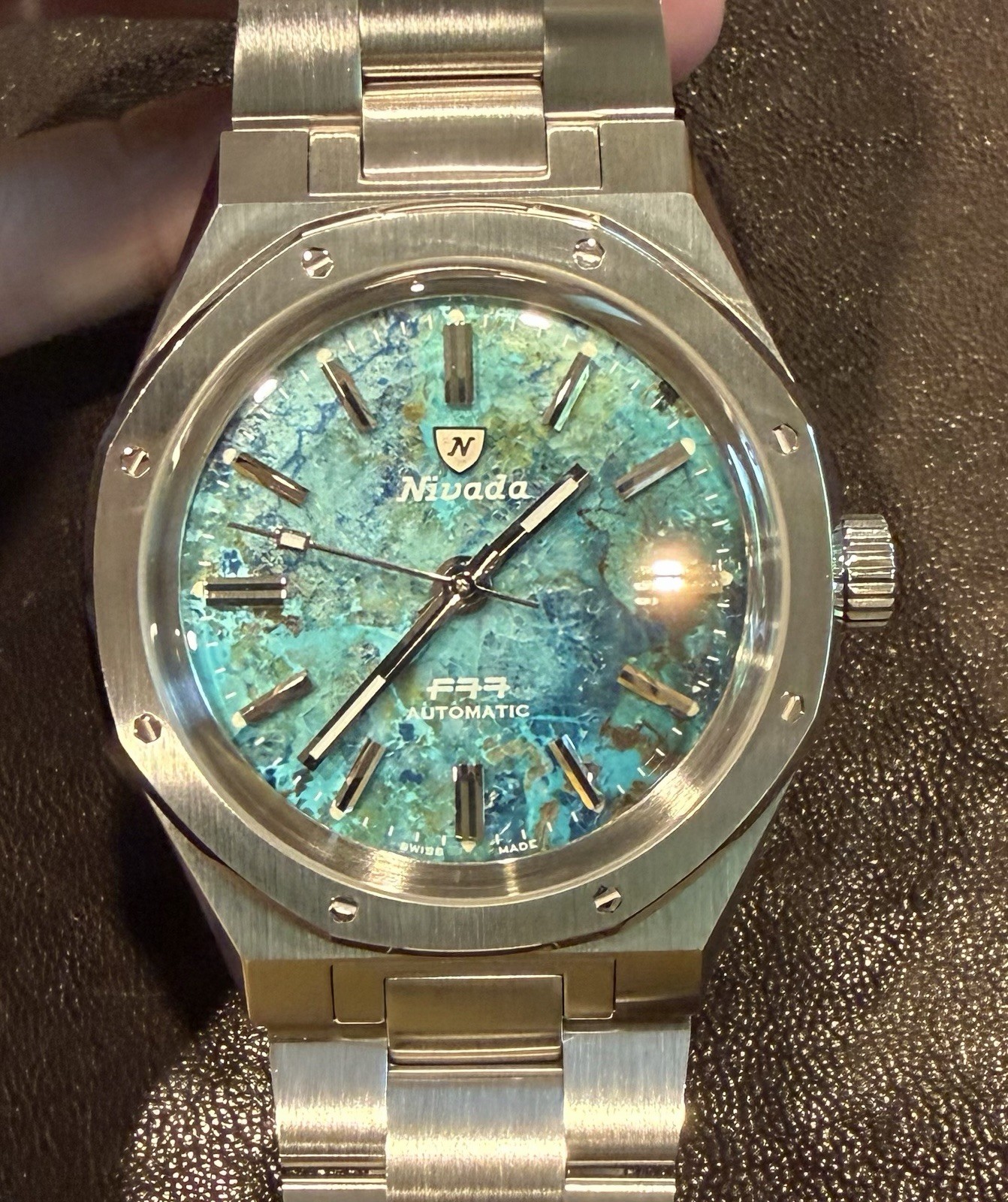 Nivada Grenchen Chronofactum F77 Titanium Chrysocoll #5/33 Limited Edition Watch
