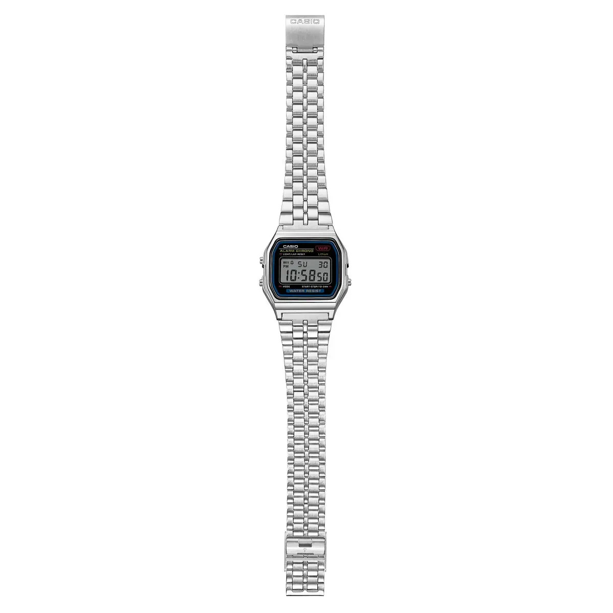 Casio A159W -Digital Watch Stainless Steel Classic Retro Unisex NEW Alarm Chrono