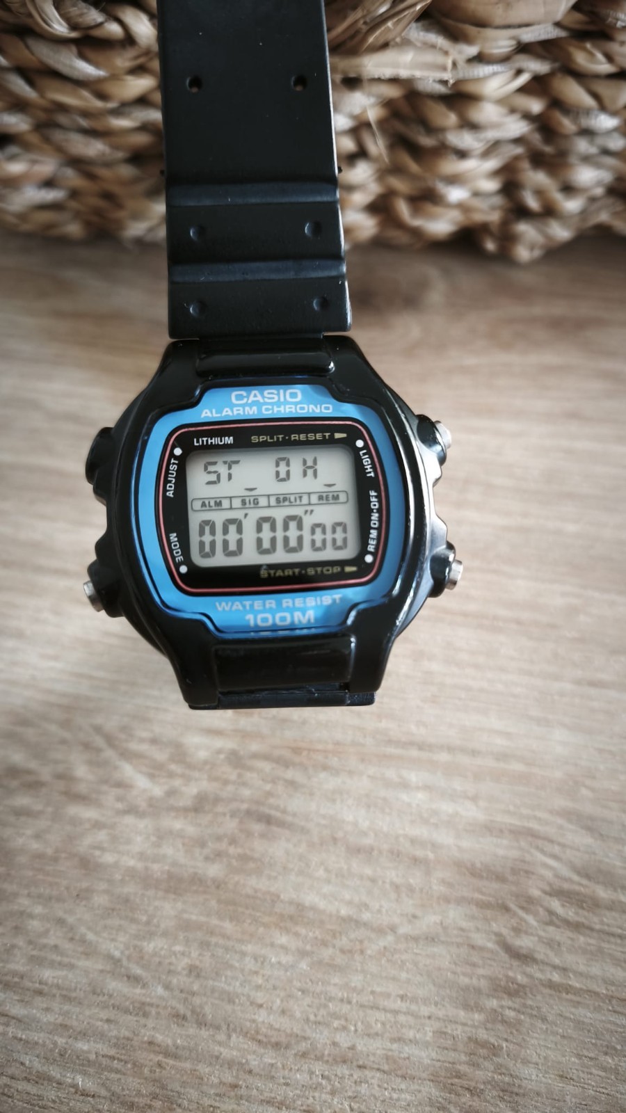 Casio Lithium Alarm Chrono Module1000 W-726 Digital Vintage Watch