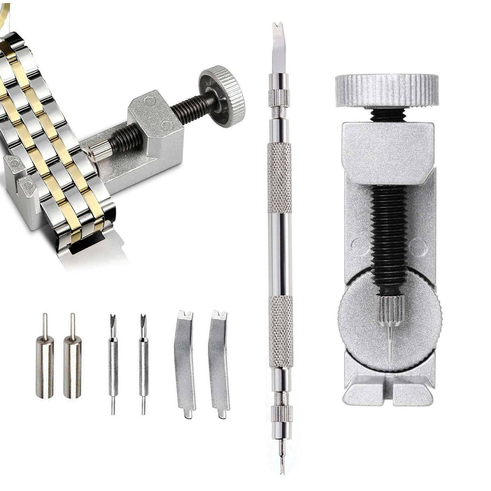 Metal Adjustable Band Watch Strap Bracelet Link Pin Remover Repair Tool Kit Set