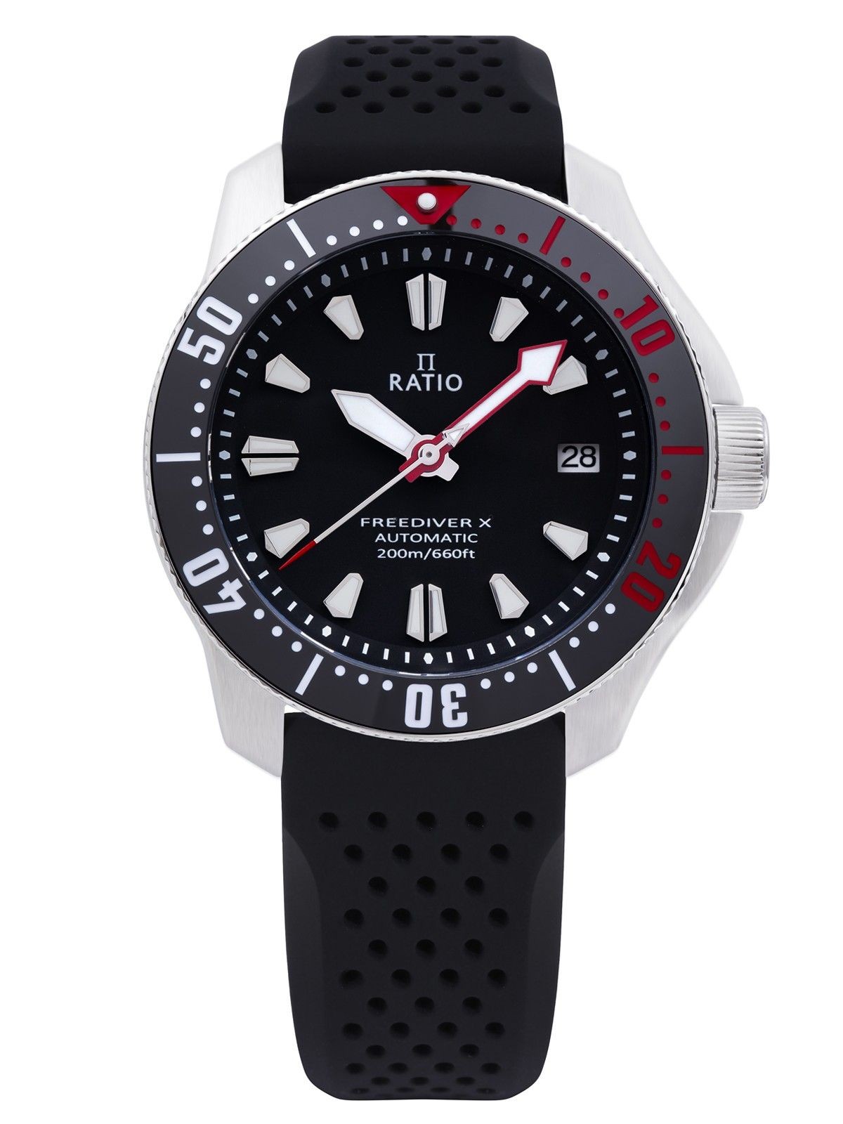 Ratio FreeDiver X Automatic Black Dial Diver’s 200M RTX001 Men’s Watch