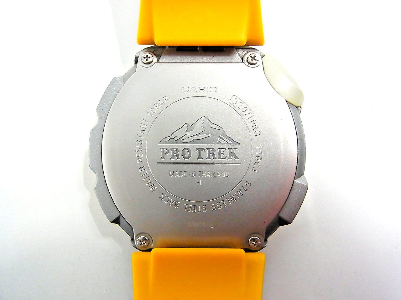 Working Casio Men’s Watch Yellow Pro Trek PRG-110CJ Tough Solar Triple Sensor