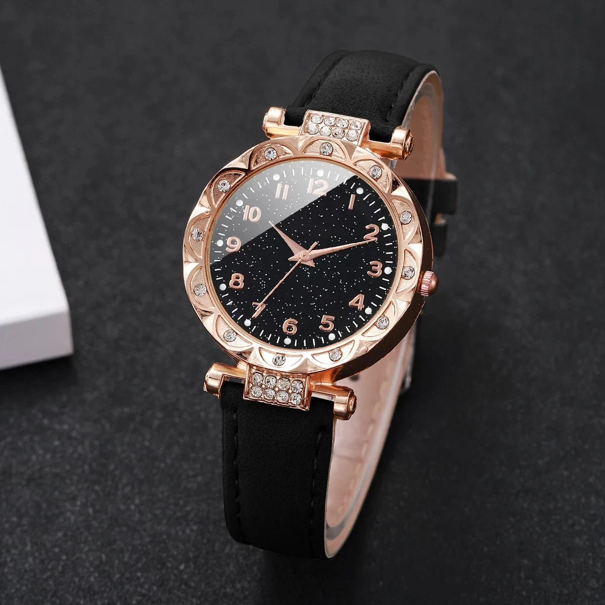 Ladies Women Girls Leather Strap Watch Fashion Quartz Wristwatch Gift UK