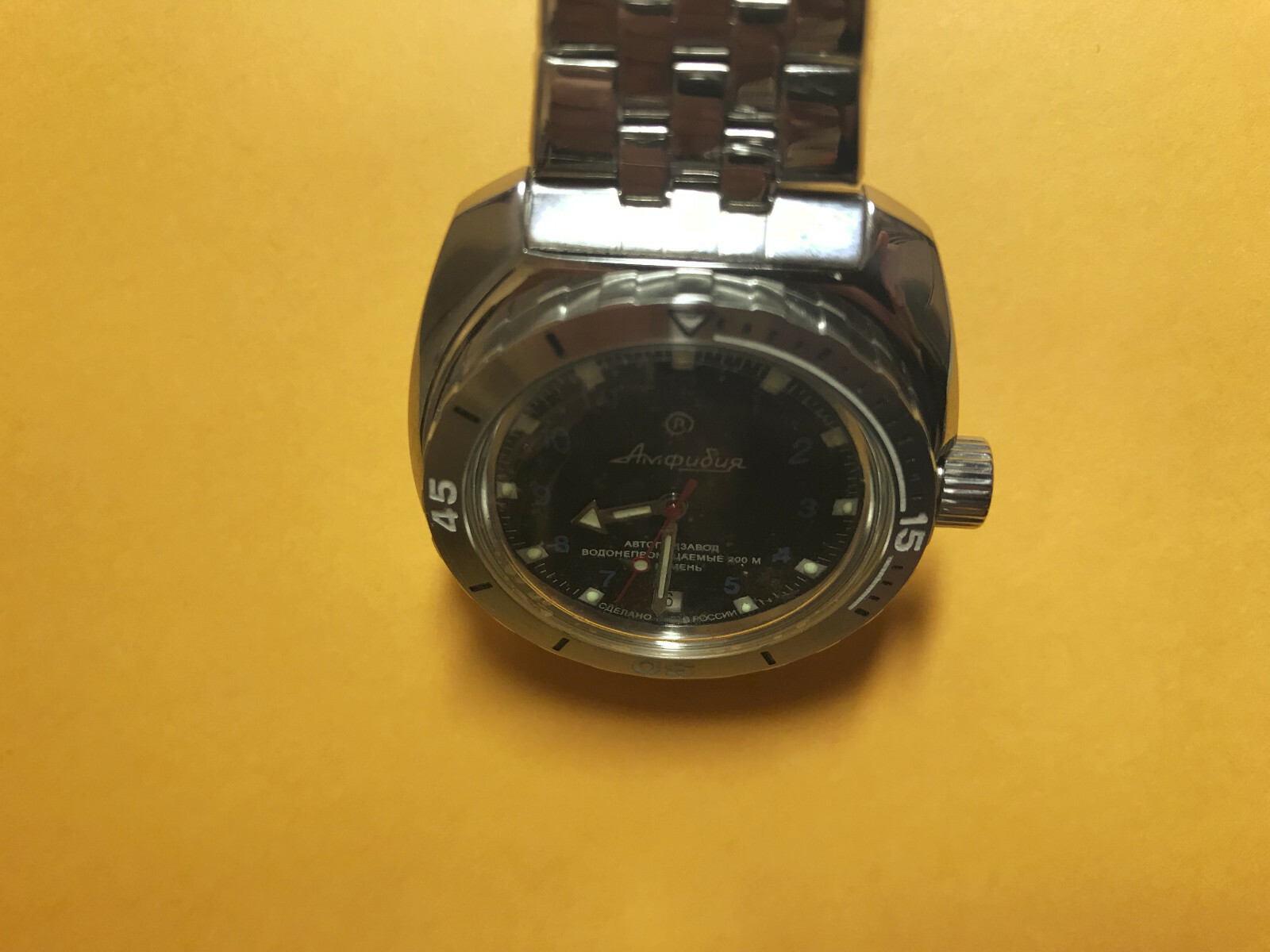 60MIN REDUCED DIAMETER POLISHED LUMED BEZEL VOSTOK AMPHIBIAN KOMANDIRSKIE 38PPG