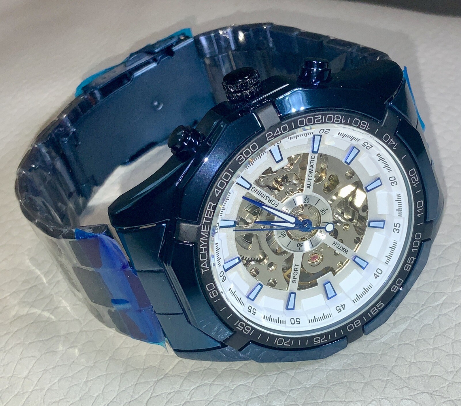 Men’s Watch Skeleton Mechanical Luminous Luxury Waterproof Sport Watch Octagon