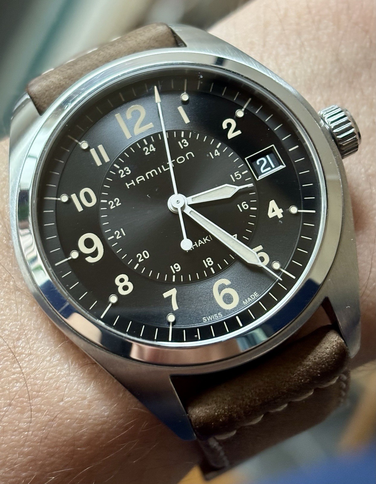 Hamilton Khaki Field Black Dial Military Quartz Men’s Watch H68551833