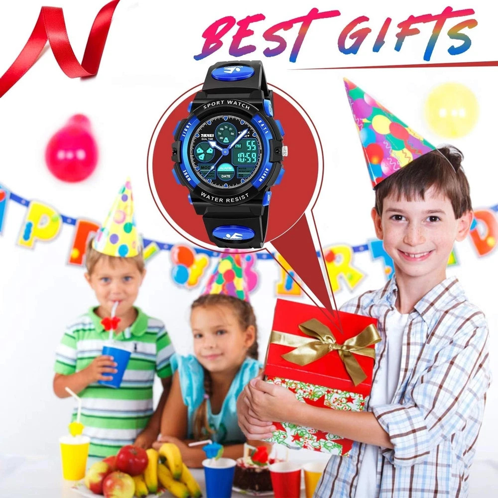 ATIMO Kids LED Waterproof Watch Multi Function Digital Sport Gift