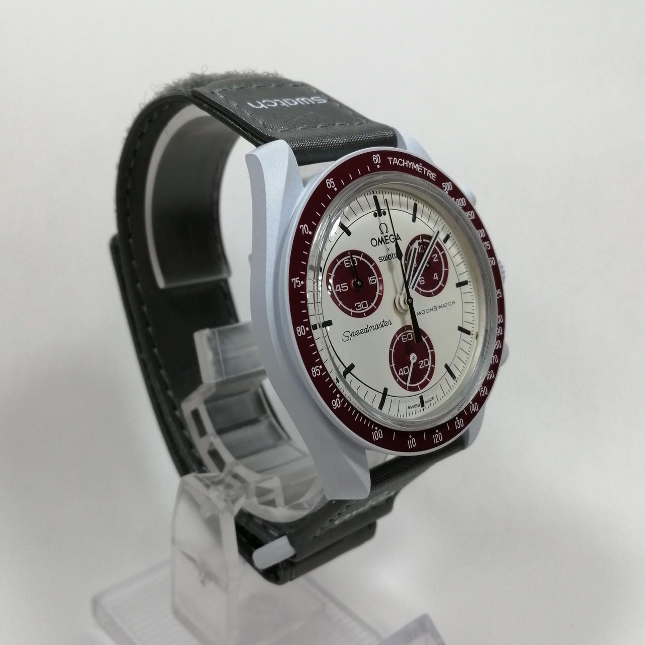 Switch x Omega xswatch Mission to Pluto Dark Red × Light Gray Used
