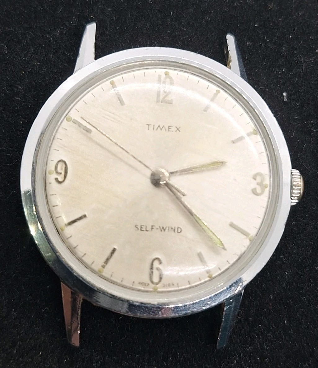 Vintage 1964 Men’s Timex Watch Self Wind Automatic Waterproof Working No Band
