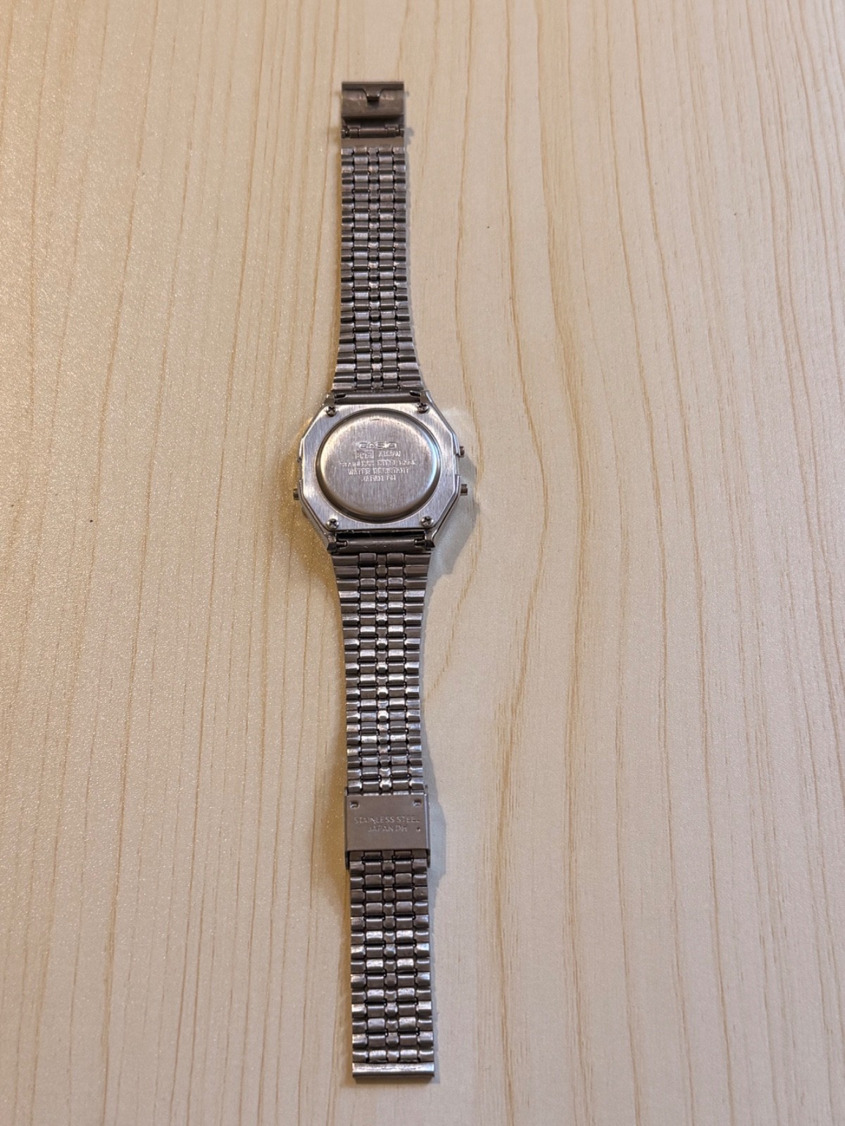 Vintage Casio A159W Digital Watch Silver Stainless Steel Made in Japan DH 593
