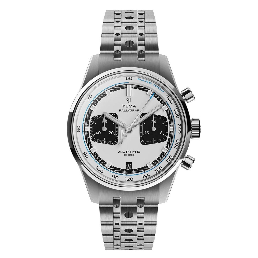 YEMA Rallygraf Alpine Chronograph Hybrid Steel Mechanical Quartz Men’s Watch