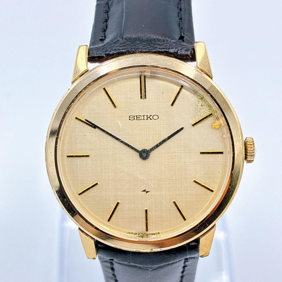 SEIKO 2220-0180 Ultra Thin Manual Wind Watch 1976 Working