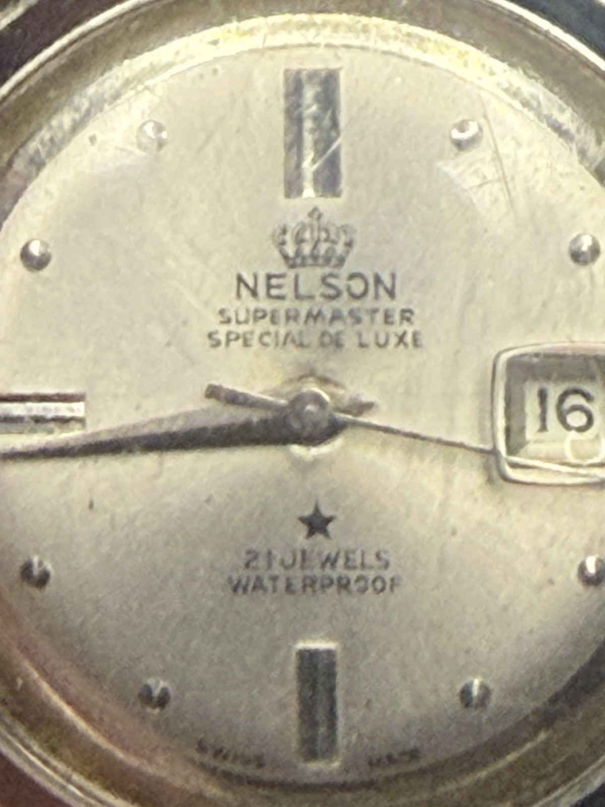 Nelson Supermaster Special De Luxe, 21 Jewels Mechanical Manual Wind.