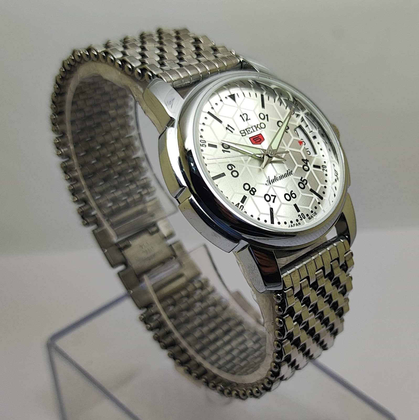 Refurbished Automatic Men’s Watch Day Date | Classic Vintage Style | Steel Strap