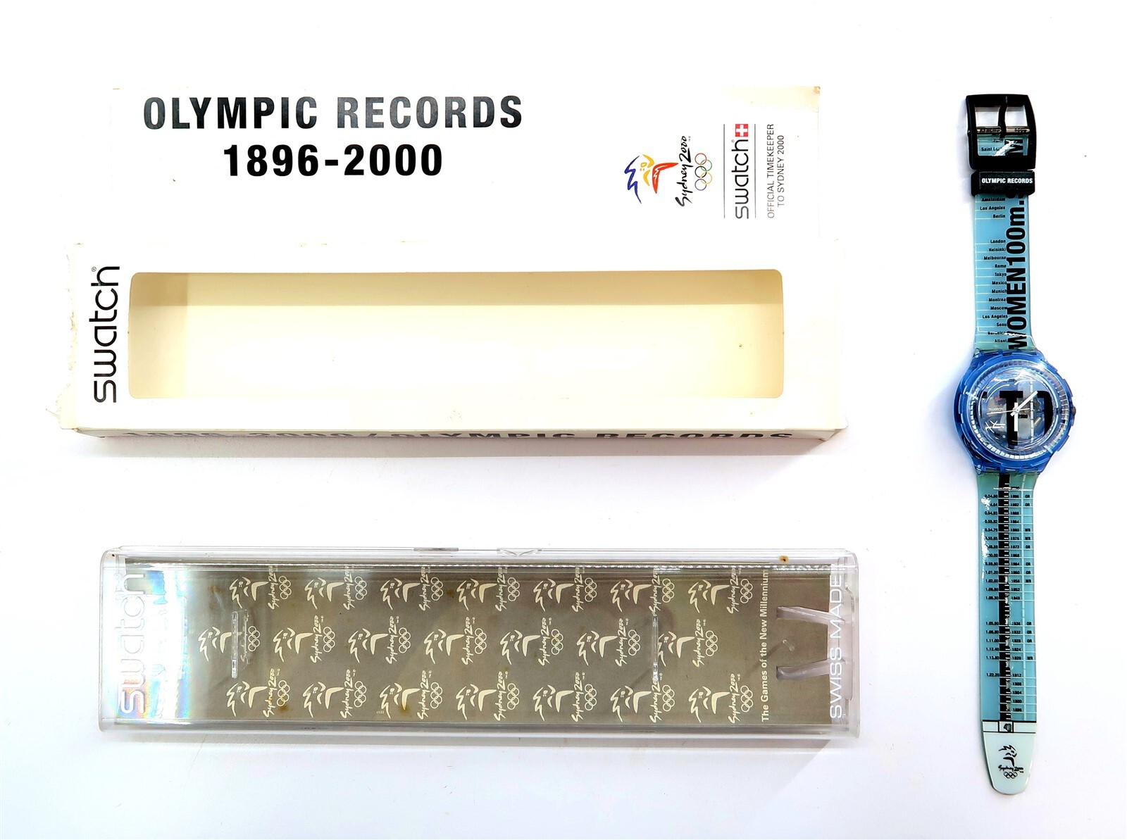 NEW Swatch Scuba Watch TOUCHPAD SDZ104 Olympic Special 2000 Women 100m Swim