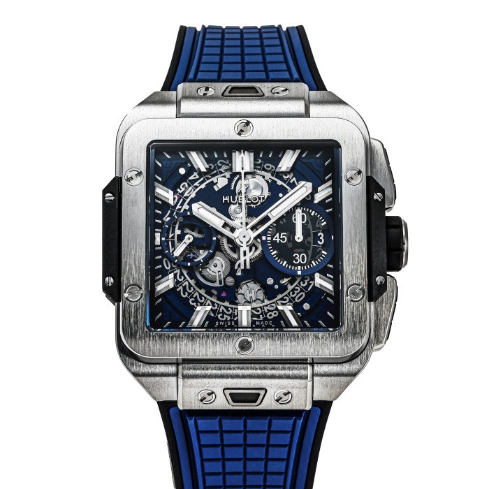 Hublot Square Bang Unico 821.NX.5170.RX Titanium 42.0mm Navy Dial #YKW305