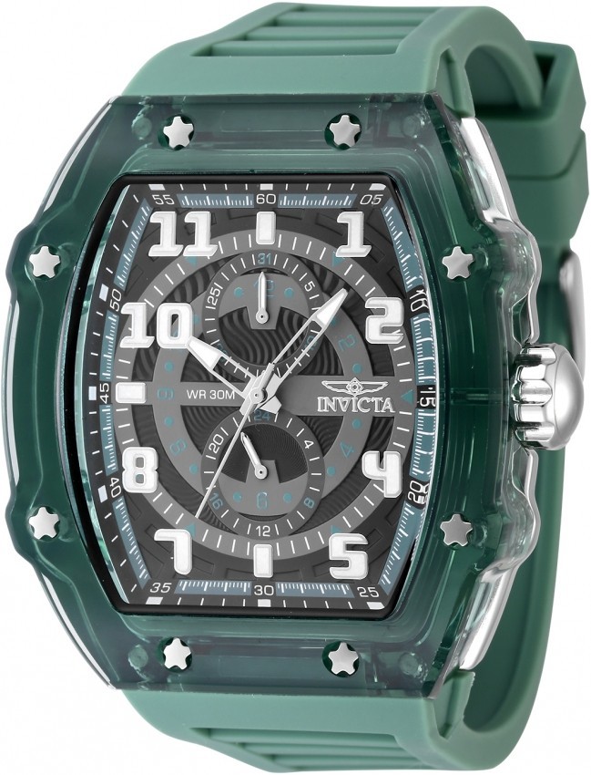 Invicta Racing Men’s 48.5mm Tonneau VH61 Green Quartz Watch IN-48445