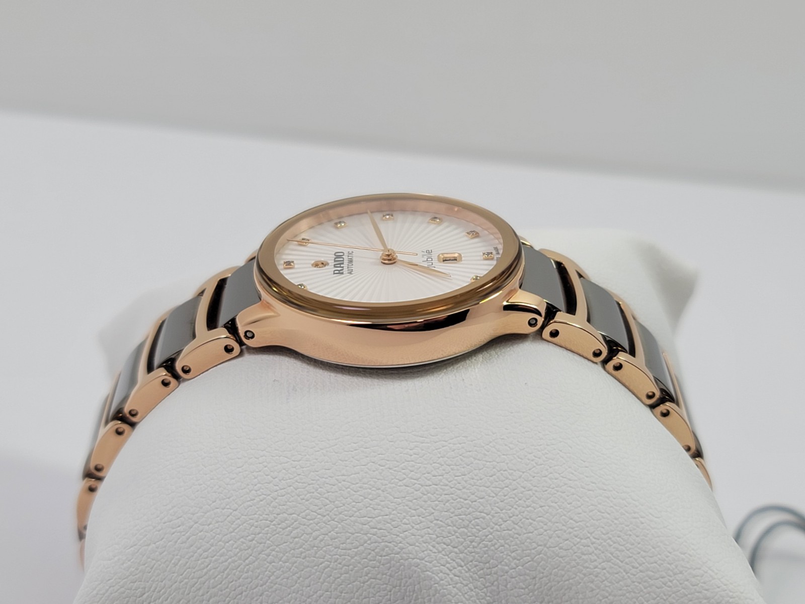 Rado Centrix SWISS Automatic Diamond White Dial Ceramic Ladies Watch R30019742