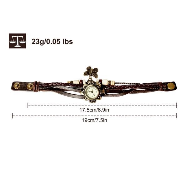 Vintage Handmade Leather Watch for Women – Unique Design