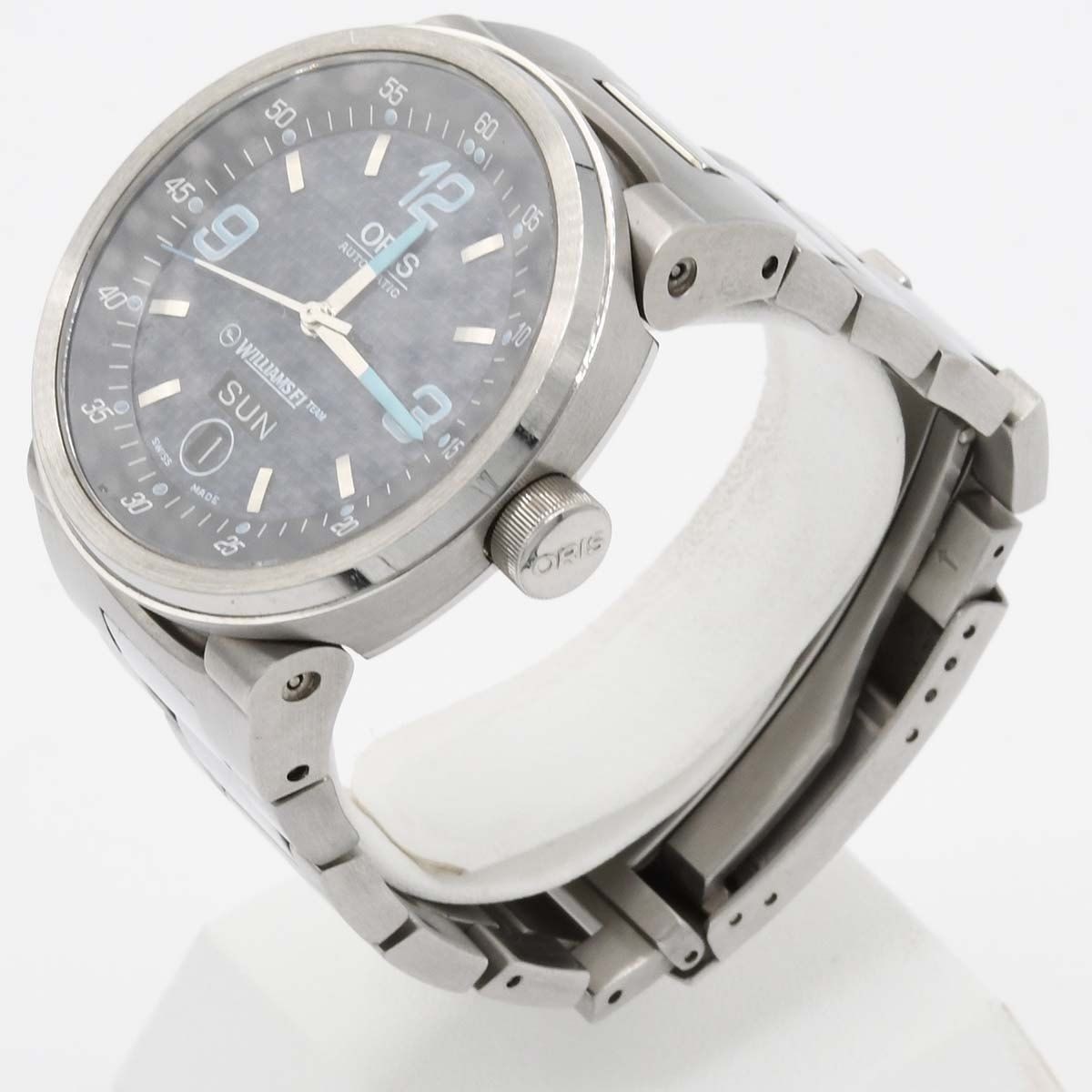 Working ORIS Williams F1 7560 Automatic Watch Blue Dial Case 6cm x 4.1cm