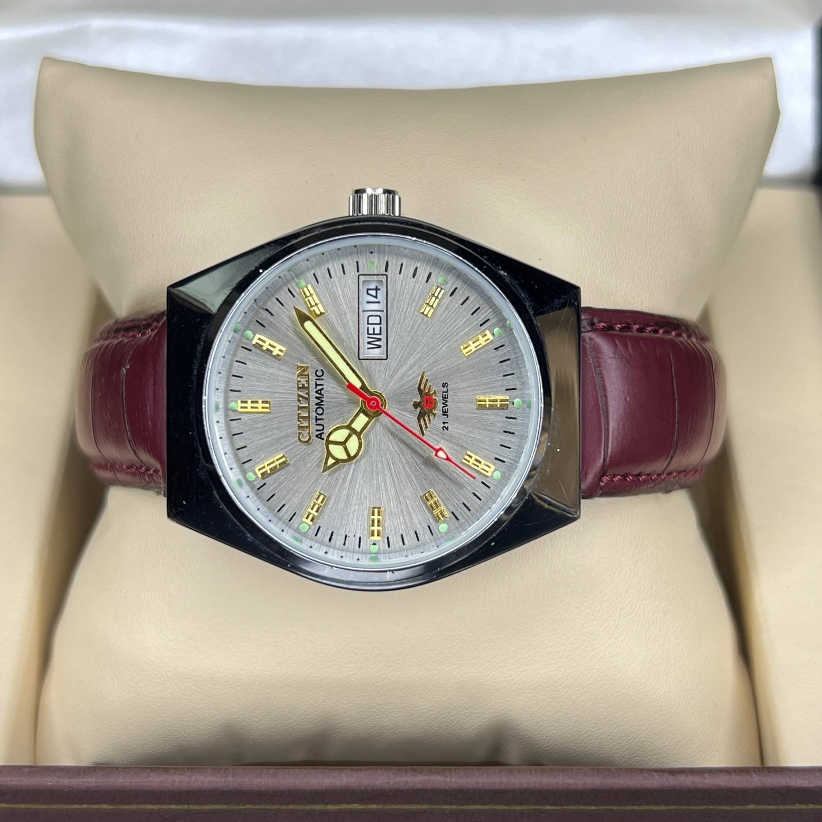Vintage Refurbished Citizen Automatic Day/Date Japan Men’s Wrist Watch 36MM
