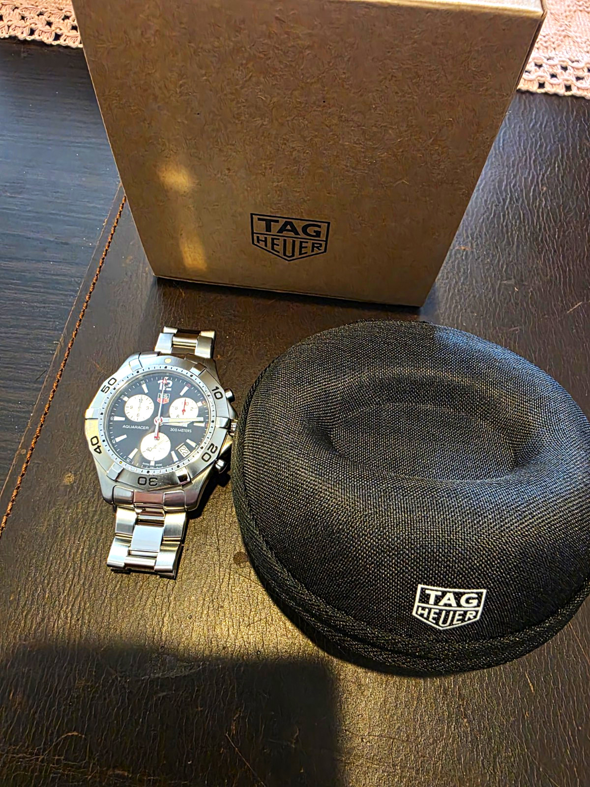 TAG Heuer Aquaracer Chronograph 300M 41mm Black Dial Steel CAF1110 (Authentic)