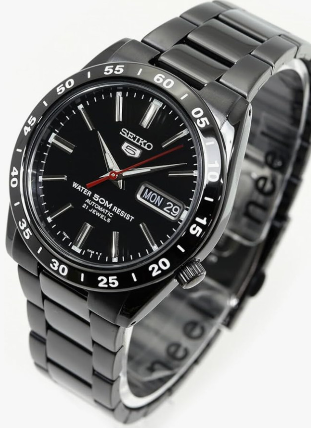 Seiko 5 SNKE03K1 Men’s Black Automatic Watch Stainless Steel Overseas Model Fr/s