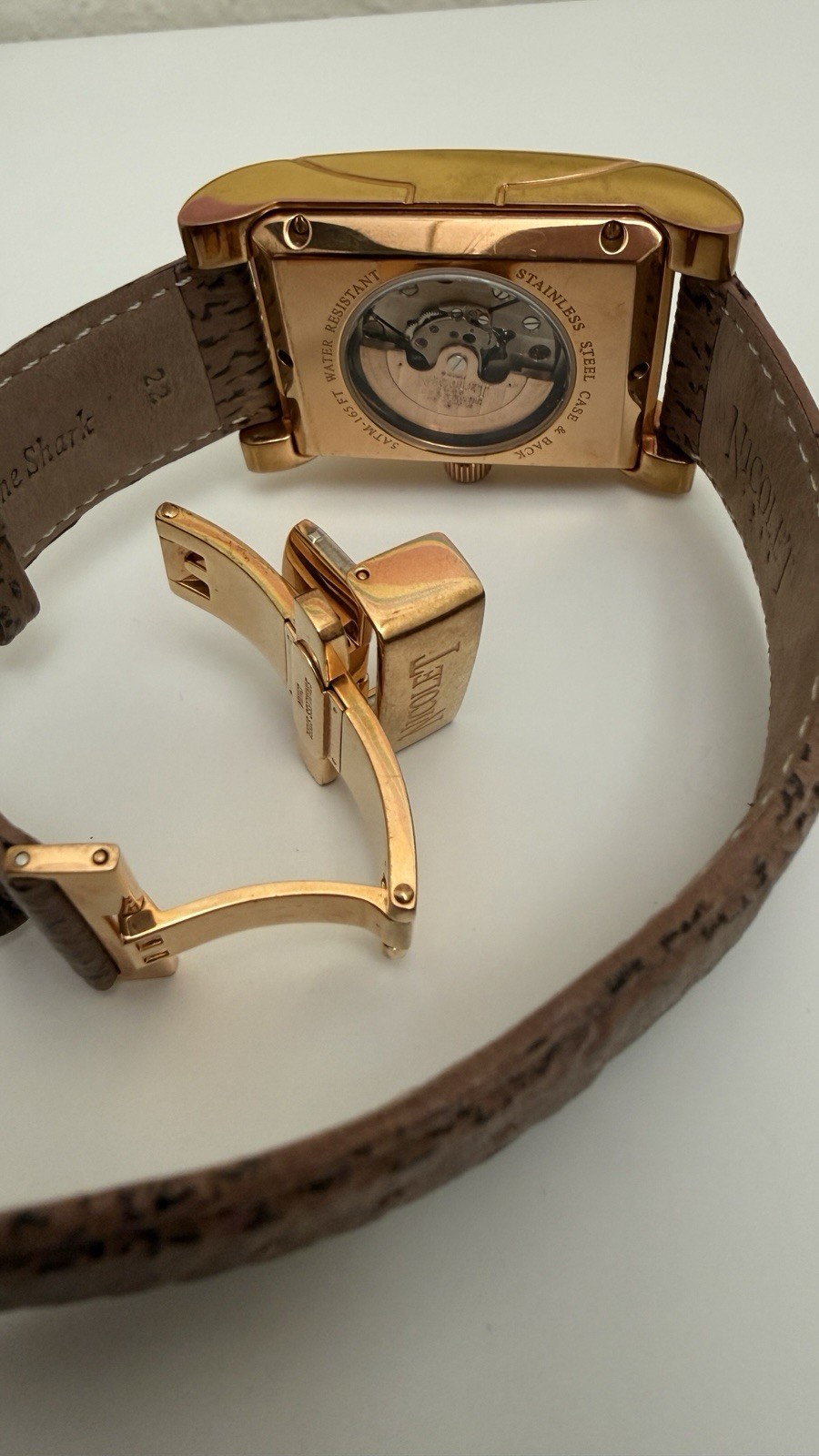 Nicolet 1886 Men’s Automatic Watch Date, Day-Night Subdial 23 Jewels Vintage