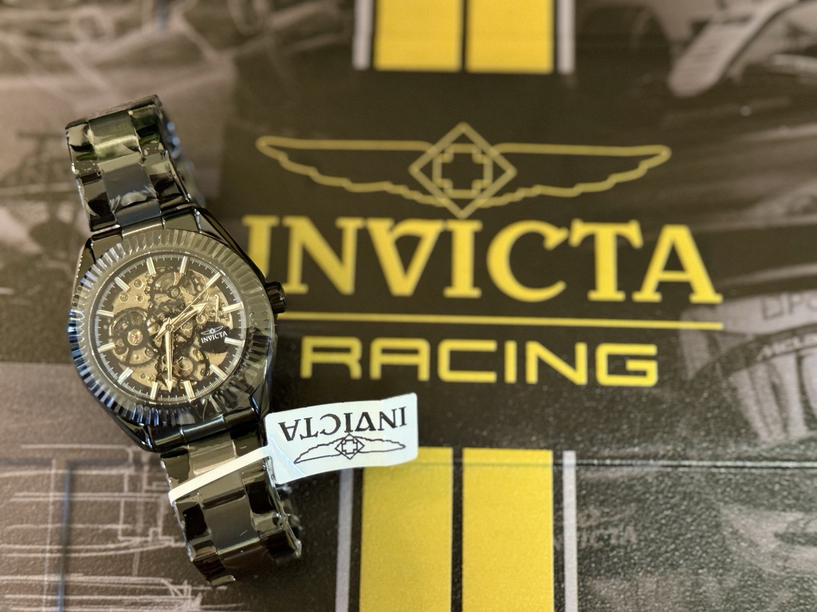 Invicta Objet D Art Automatic Men’s Watch w/ Skeleton Dial – (69754) Black