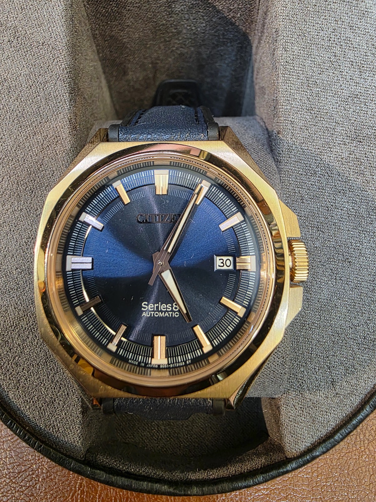 Citizen Series 8 Gold Tone Automatic Blue Dial Men’s Watch NB6012-18L