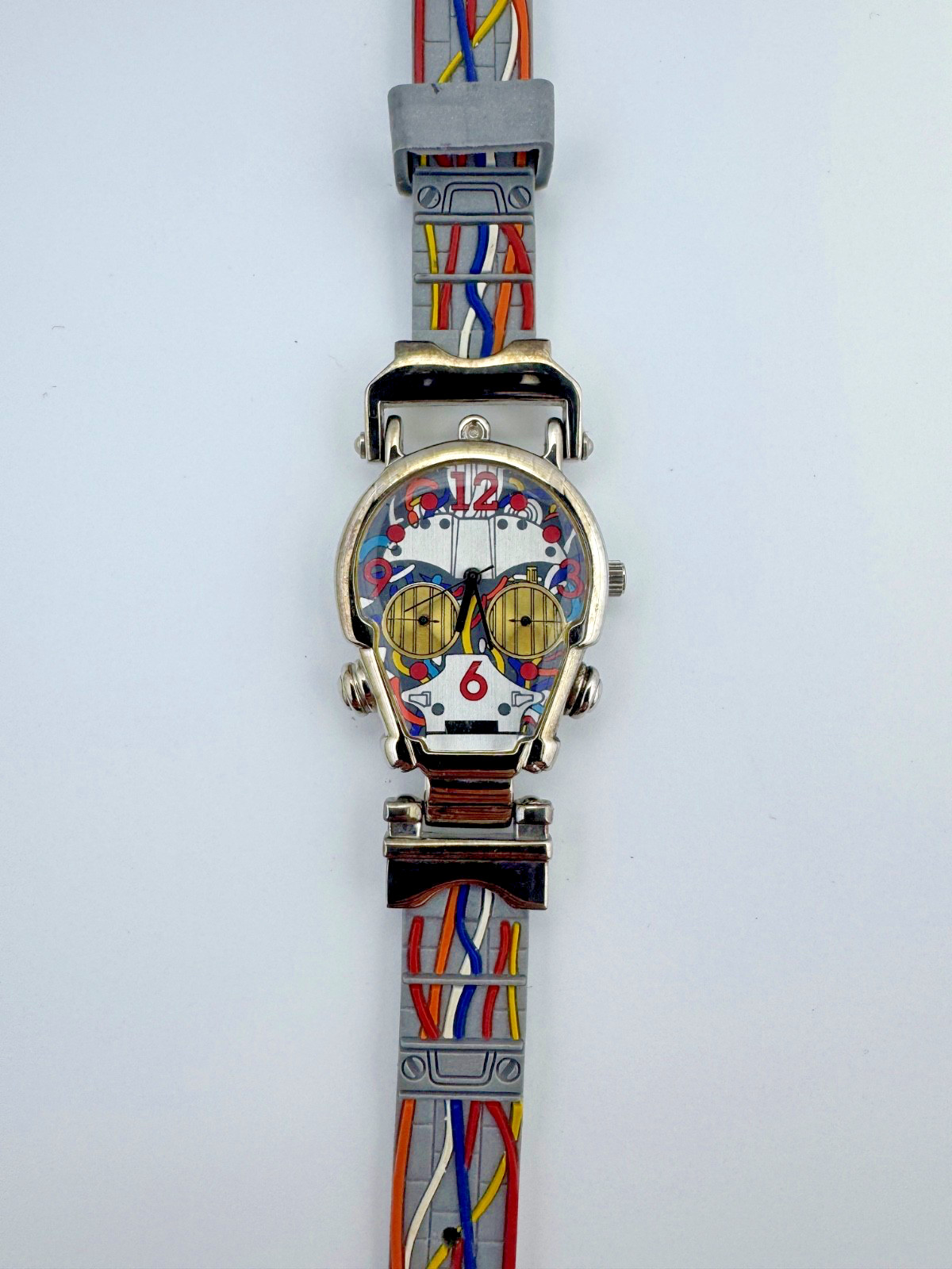 Star Wars C3PO Head Novelty Quartz Watch Colorful Circuit Board Strap Unisex